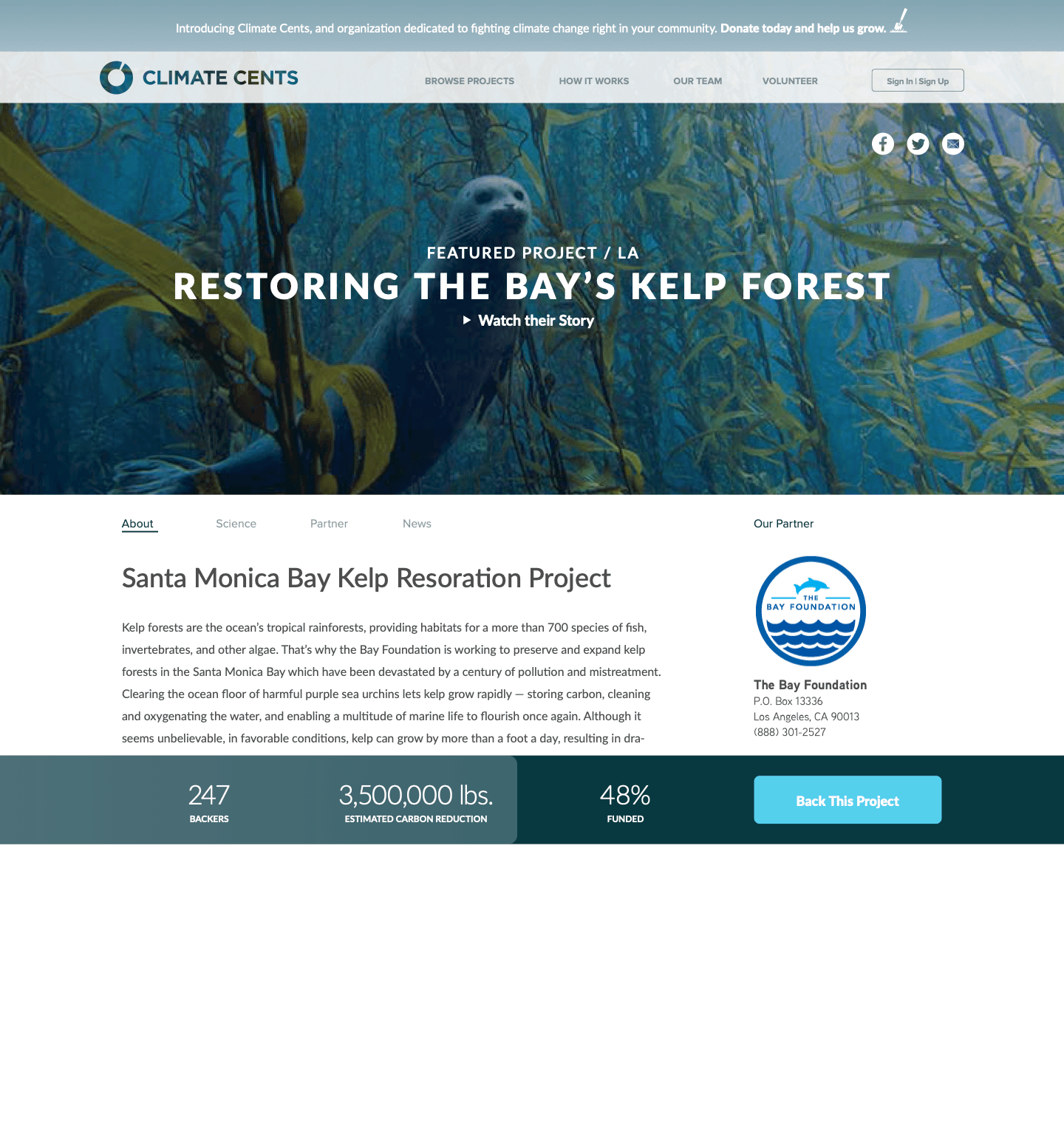 Climate Cents project showcase